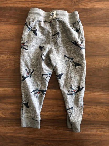 Toddler Shark Print Sweatpants, 2T, Kids 2T
