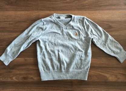 Gap Toddler Boy V-neck Grey Sweater, 2T, Kids 2T