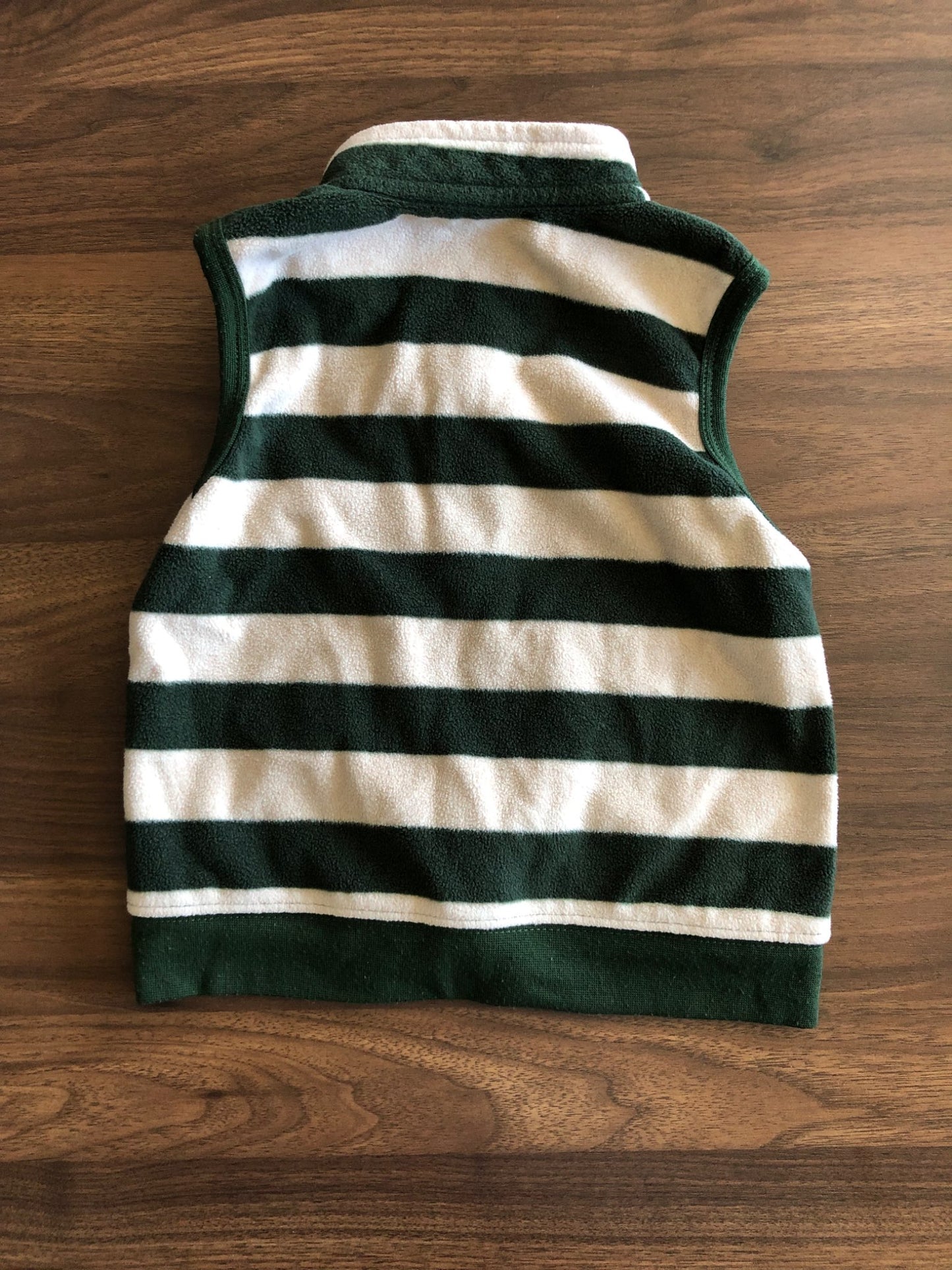 Toddler Fleece Striped Zip-up Vest, 18-24M, Kids 24 Month (18-24M)
