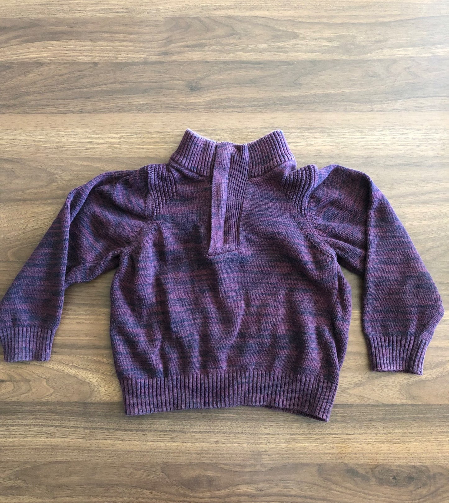 Toddler 3/4 Zip Sweater, Burgundy, 3T, Kids 3T