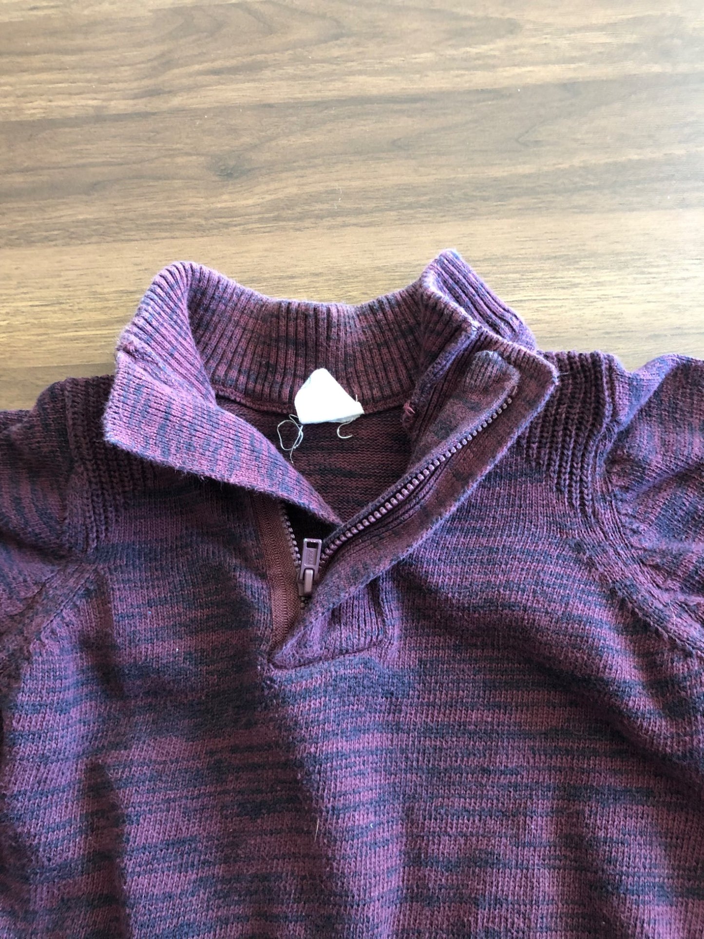Toddler 3/4 Zip Sweater, Burgundy, 3T, Kids 3T