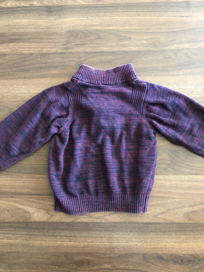 Toddler 3/4 Zip Sweater, Burgundy, 3T, Kids 3T