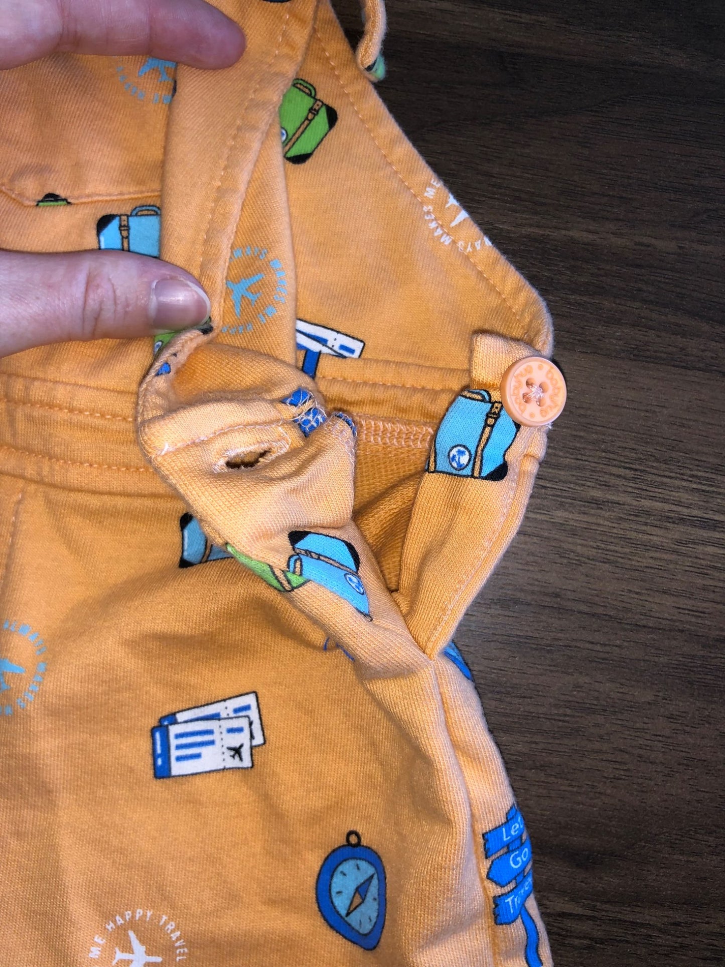Toddler Orange Shorts Overalls, 4T, Kids 4/4T