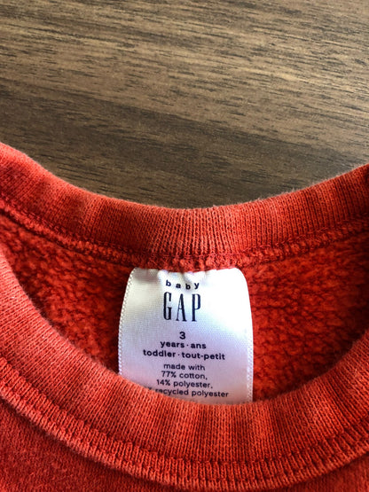 Toddler Burnt Orange Dino Crewneck Hoodie, 3T, Kids 3T