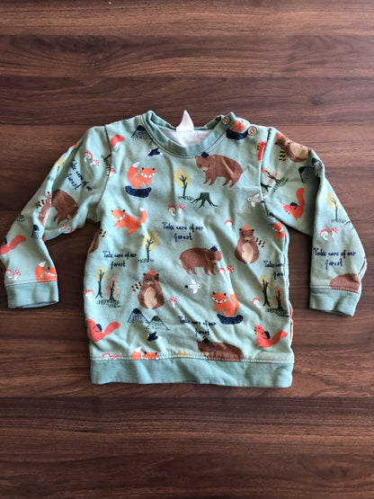Toddler Woodland Animal Crewneck Hoodie, 3T, Kids 3T