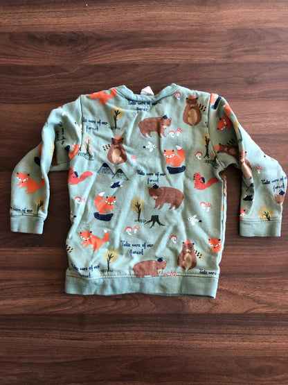 Toddler Woodland Animal Crewneck Hoodie, 3T, Kids 3T