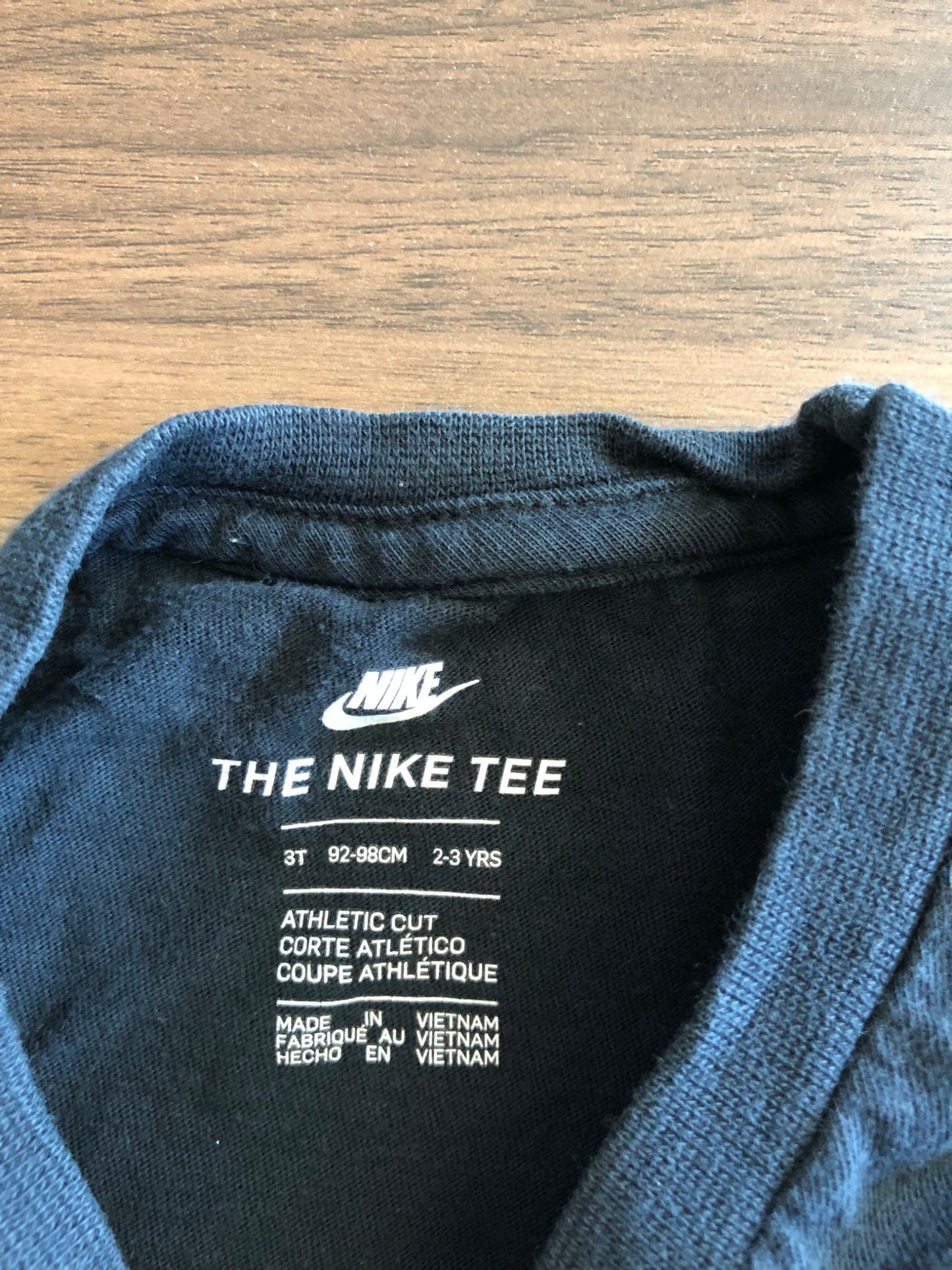 Toddler Nike Black Short Sleeve T-shirt, 3T, Kids 3T