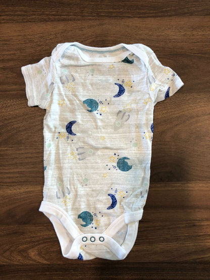 Baby Boy Short Sleeve Bodysuit Bundle, 0-3M, 6 pieces, Kids 3 Month (0-3M)