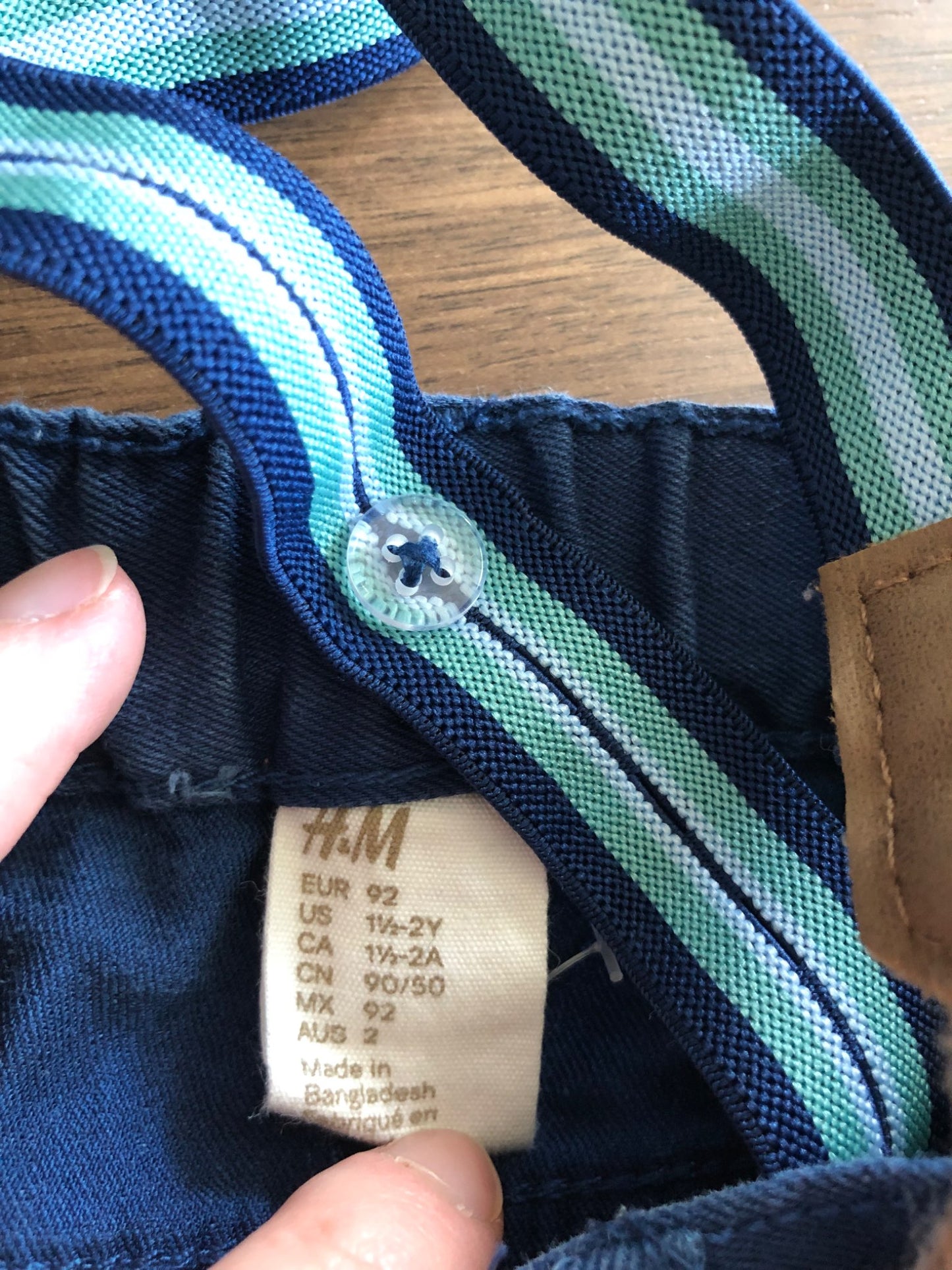 Toddler Blue Shorts with Suspenders, 2T, Kids 2T