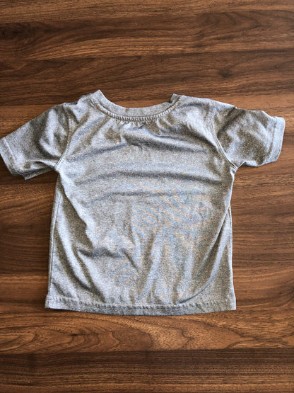 Toddler Grey Short Sleeve Athletic T-shirt, 18-24M, Kids 24 Month (18-24M)