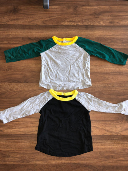 Color-blocked Long Sleeve Shirt Bundle, 2 Pieces, 18-24M, Kids 24 Month (18-24M)