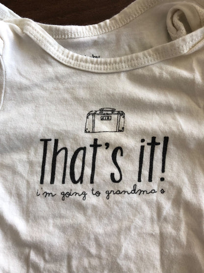 Baby Short Sleeve Bodysuit, Grandma’s House, 0-3M, Kids 3 Month (0-3M)