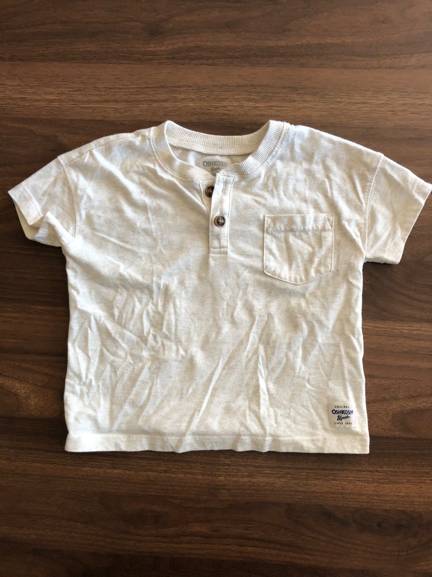 Toddler Short Sleeve Henley T-shirt, 24M, Kids 24 Month (18-24M)