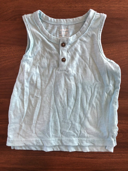 Toddler Sleeveless Tank Top, Baby Blue, 24M, Kids 24 Month (18-24M)