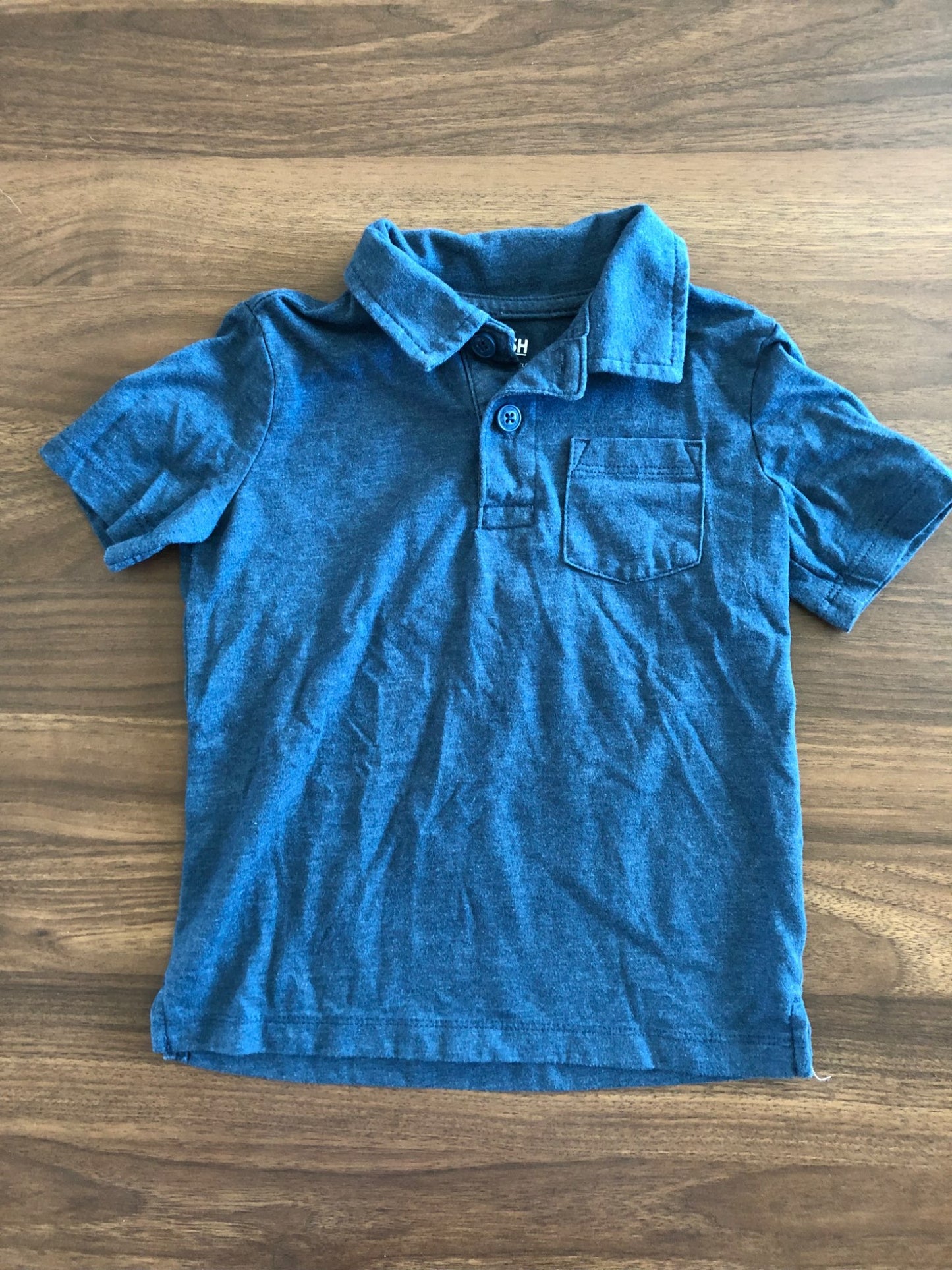 Toddler Short Sleeve Blue Polo Shirt, 2T, Kids 2T
