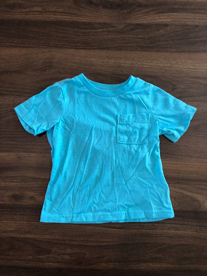 Toddler Short Sleeve Bright Blue T-shirt, 24M, Kids 24 Month (18-24M)