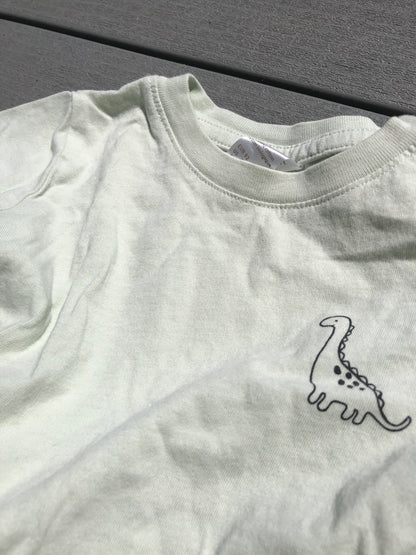 Toddler Light Green Short Sleeve Dino T-shirt, 2T, Kids 2T