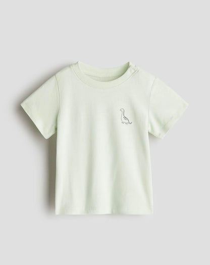 Toddler Light Green Short Sleeve Dino T-shirt, 2T, Kids 2T