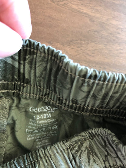 Toddler Green Shorts, 12-18M, Kids 18 Month (12-18M)