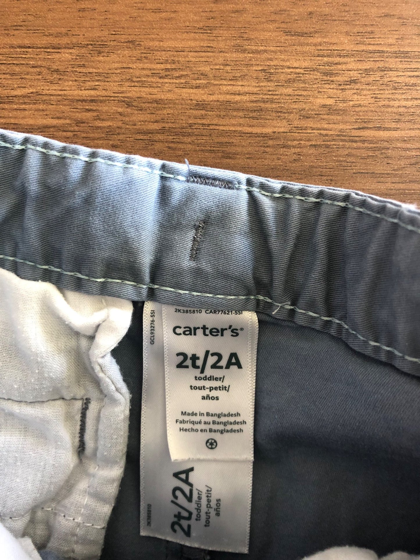 Toddler Boy Grey/Blue Shorts, 2T, Kids 2T