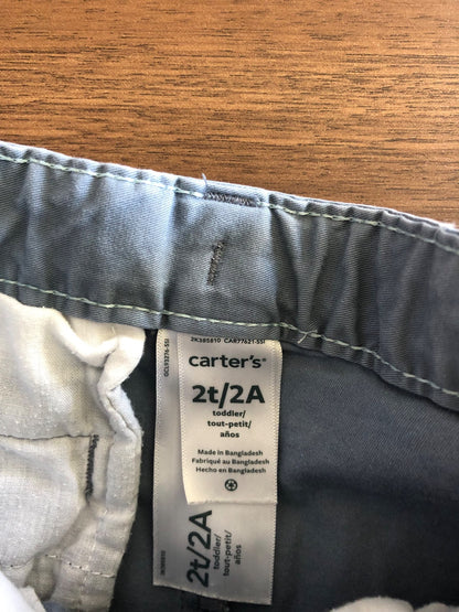 Toddler Boy Grey/Blue Shorts, 2T, Kids 2T