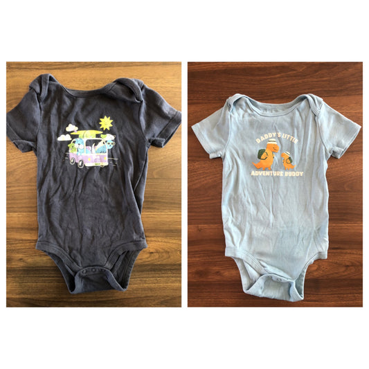 Toddler Short Sleeve Bodysuit Bundle, 2 pieces, 18-24M, Kids 24 Month (18-24M)