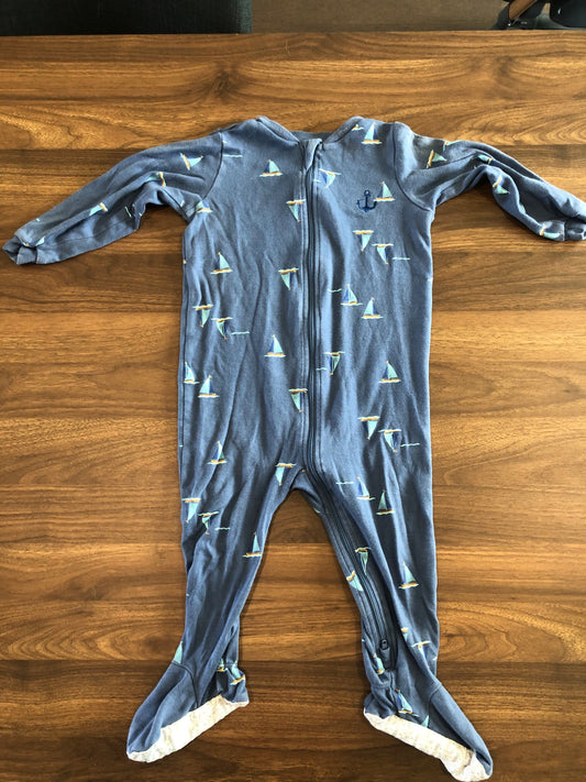 Toddler Sailboat Long Sleeve Footie/Sleeper, 18-24M, Kids 24 Month (18-24M)