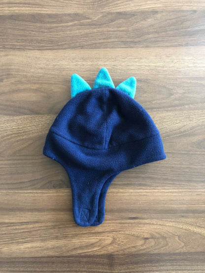 Baby Fleece Winter Hat With Strap, Dino design, 0-12M