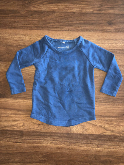 Long Sleeve Blue Shirt, 12-18M, Kids 18 Month (12-18M)