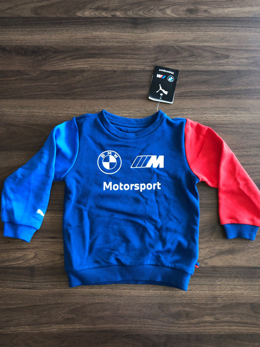 Puma BMW Motorsport Crewneck Hoodie, 2T, BNWT, MSRP $80, Kids 2T