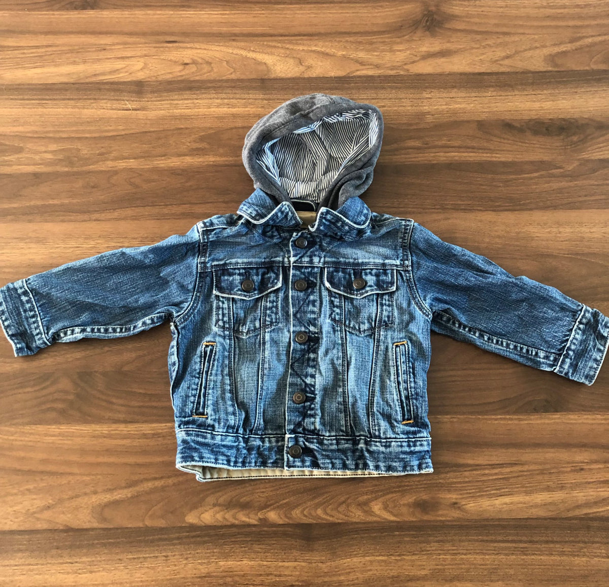 Gap Toddler Jean Jacket with Hood, 3T, Kids 3T