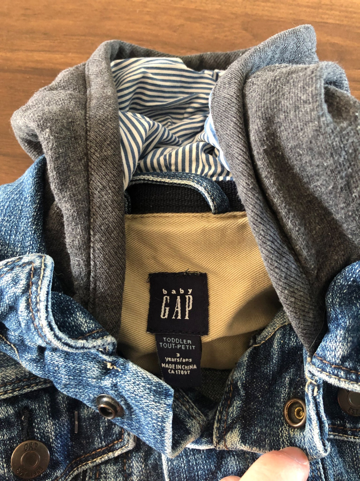Gap Toddler Jean Jacket with Hood, 3T, Kids 3T