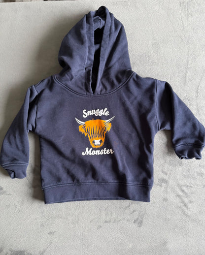Navy Blue Snuggle Monster Hoodie, 3T, Kids 3T