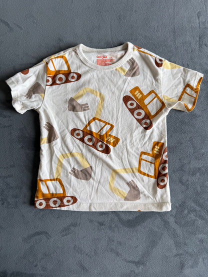 Toddler Construction Print T-shirt, 2T, Kids 2T