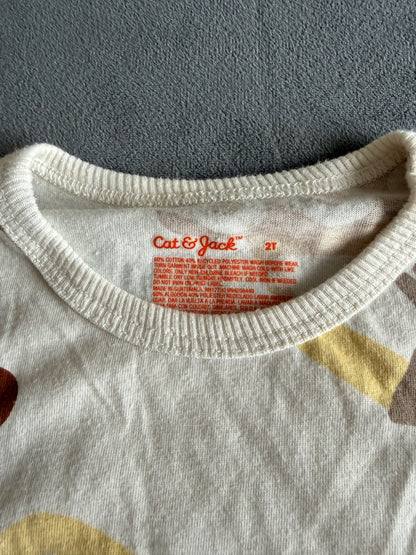 Toddler Construction Print T-shirt, 2T, Kids 2T