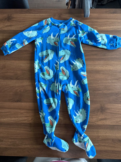 Dino Fleece Footie Pyjamas/Onsie, 3T, Kids 3T