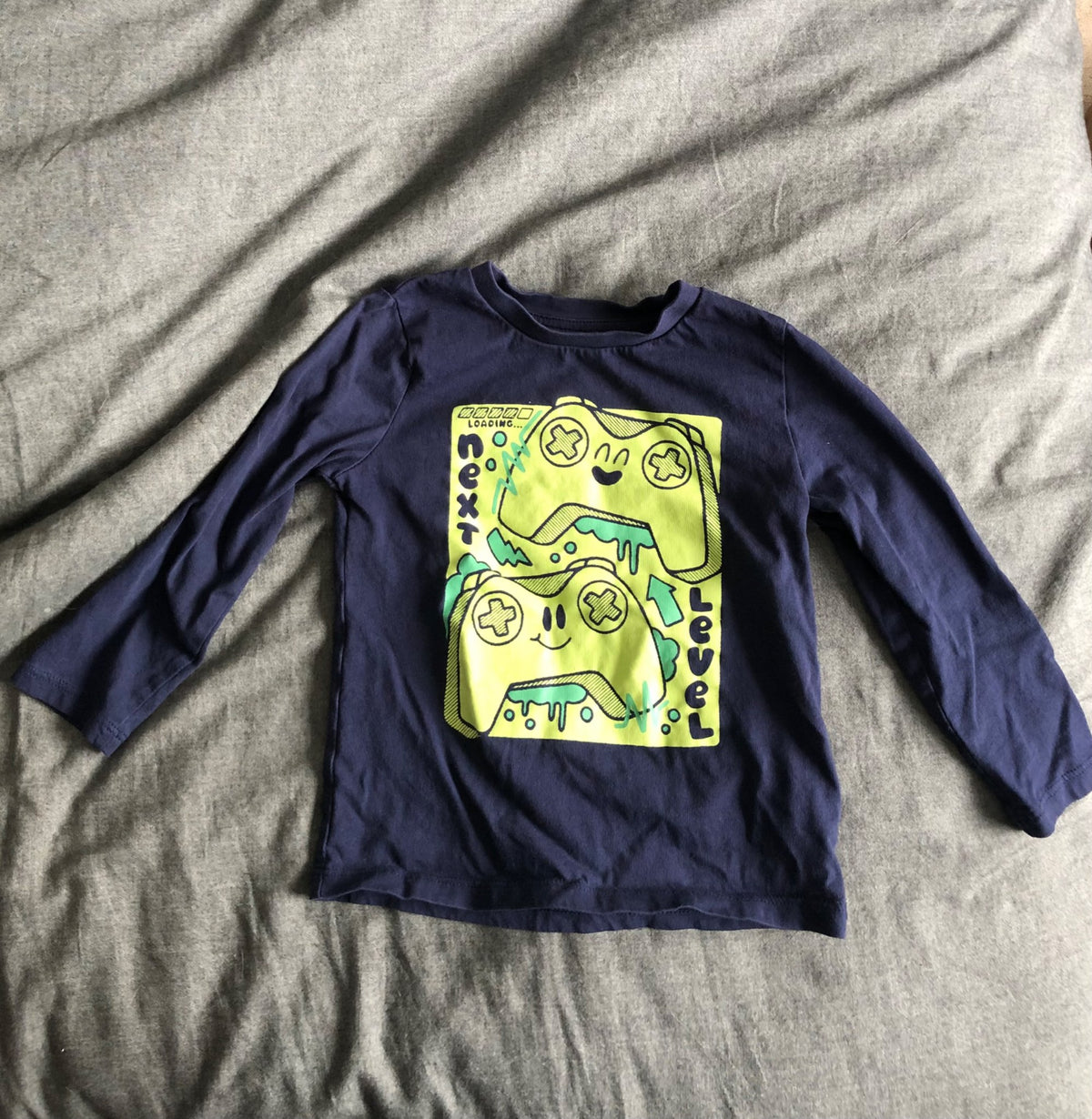 Gaming design long sleeve shirt, 4T, Kids 4/4T