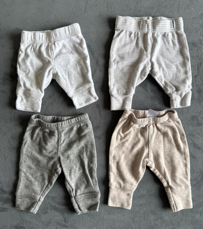 Newborn Pants Bundle, 4 Pieces, Kids Newborn
