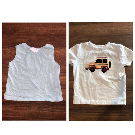 Baby Boy Tank and Short Sleeve Shirt Bundle, 2 items, 3-6M, Kids 6 Month (3-6M)