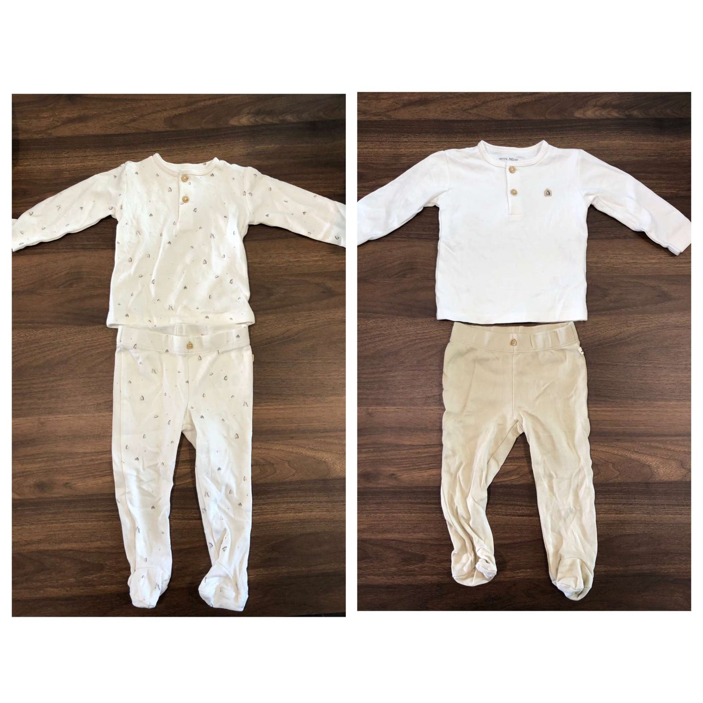 Baby Boy Long Sleeve Shirt and Pants Outfit Set Bundle, Mix & Match, 4 Pieces/2 Outfits, 6-9M, Kids 9 Month (6-9M)