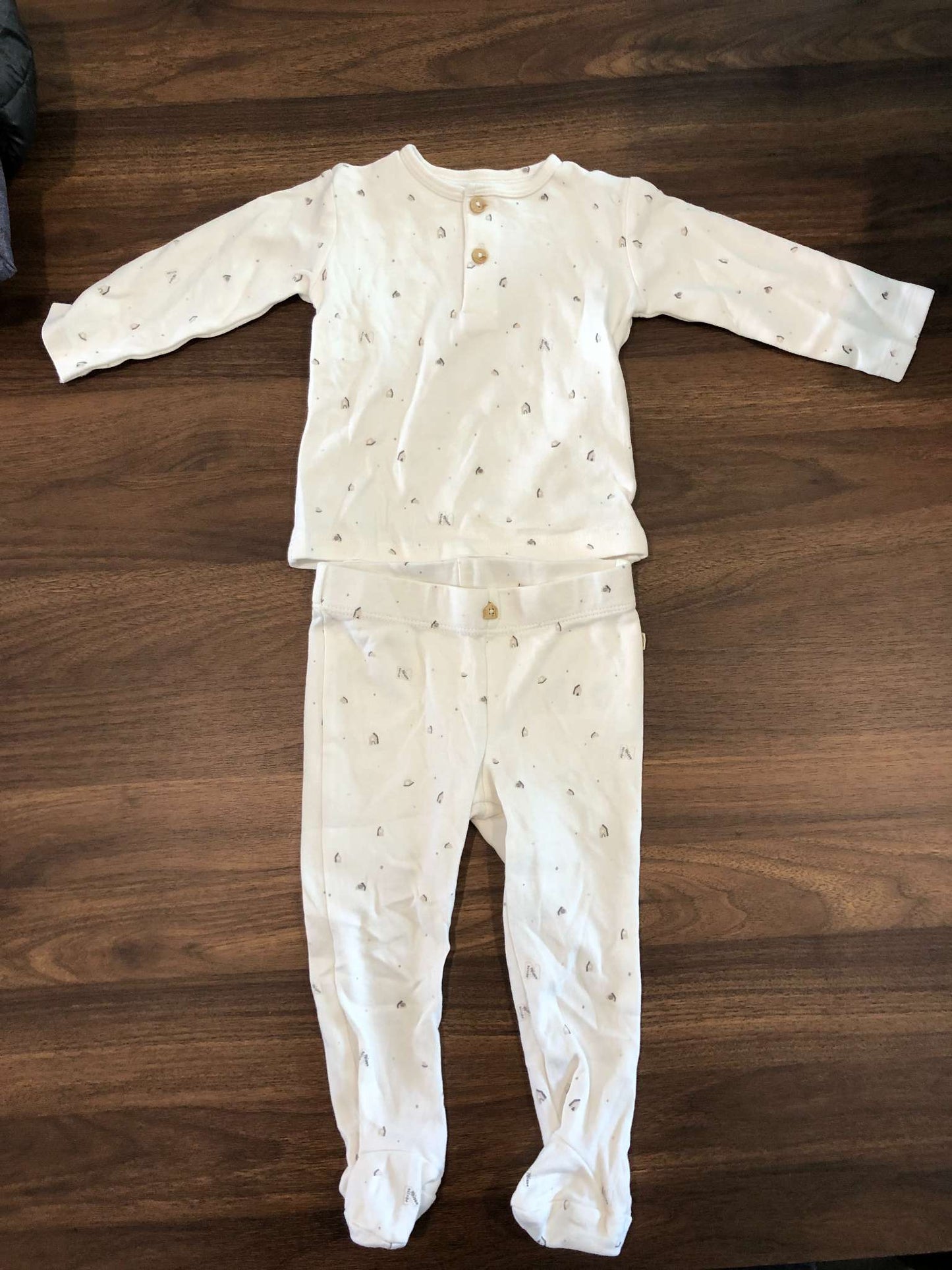 Baby Boy Long Sleeve Shirt and Pants Outfit Set Bundle, Mix & Match, 4 Pieces/2 Outfits, 6-9M, Kids 9 Month (6-9M)