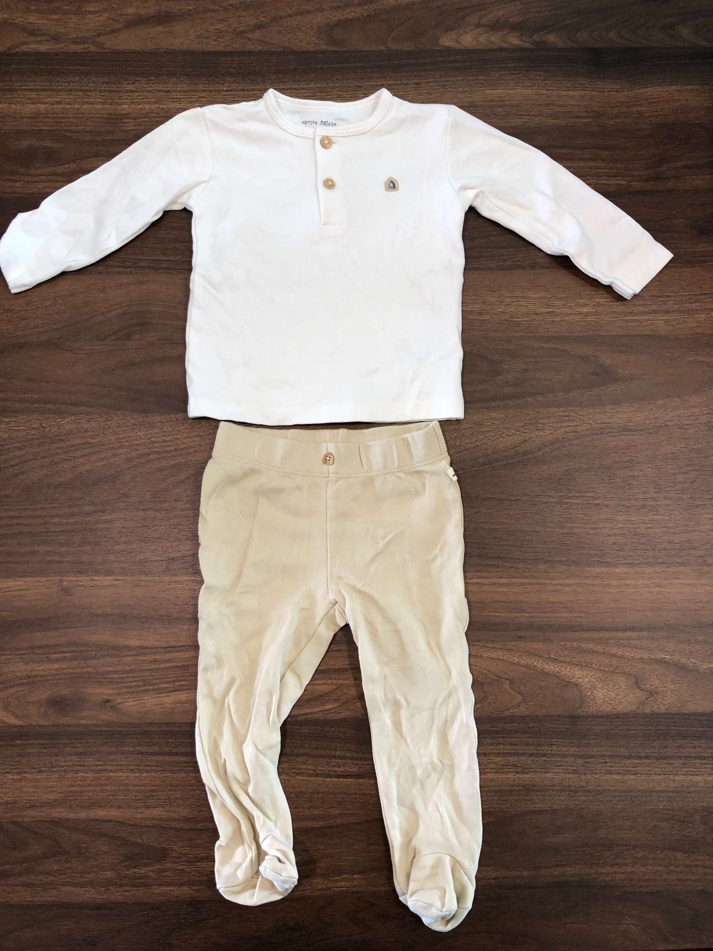 Baby Boy Long Sleeve Shirt and Pants Outfit Set Bundle, Mix & Match, 4 Pieces/2 Outfits, 6-9M, Kids 9 Month (6-9M)