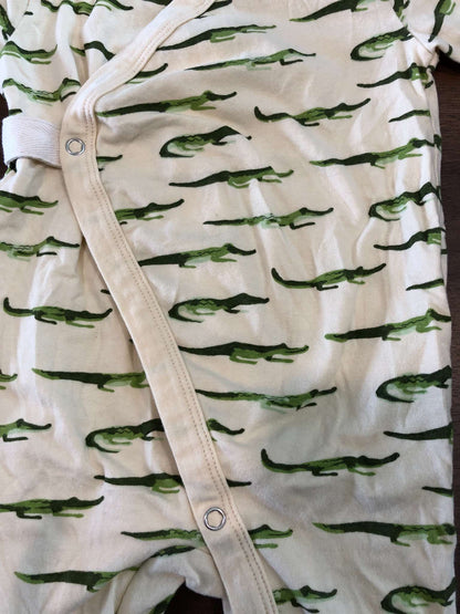 Baby Boy Alligator Print Footed Onsie, Snaps, 9-12M, Kids 12 Month (9-12M)