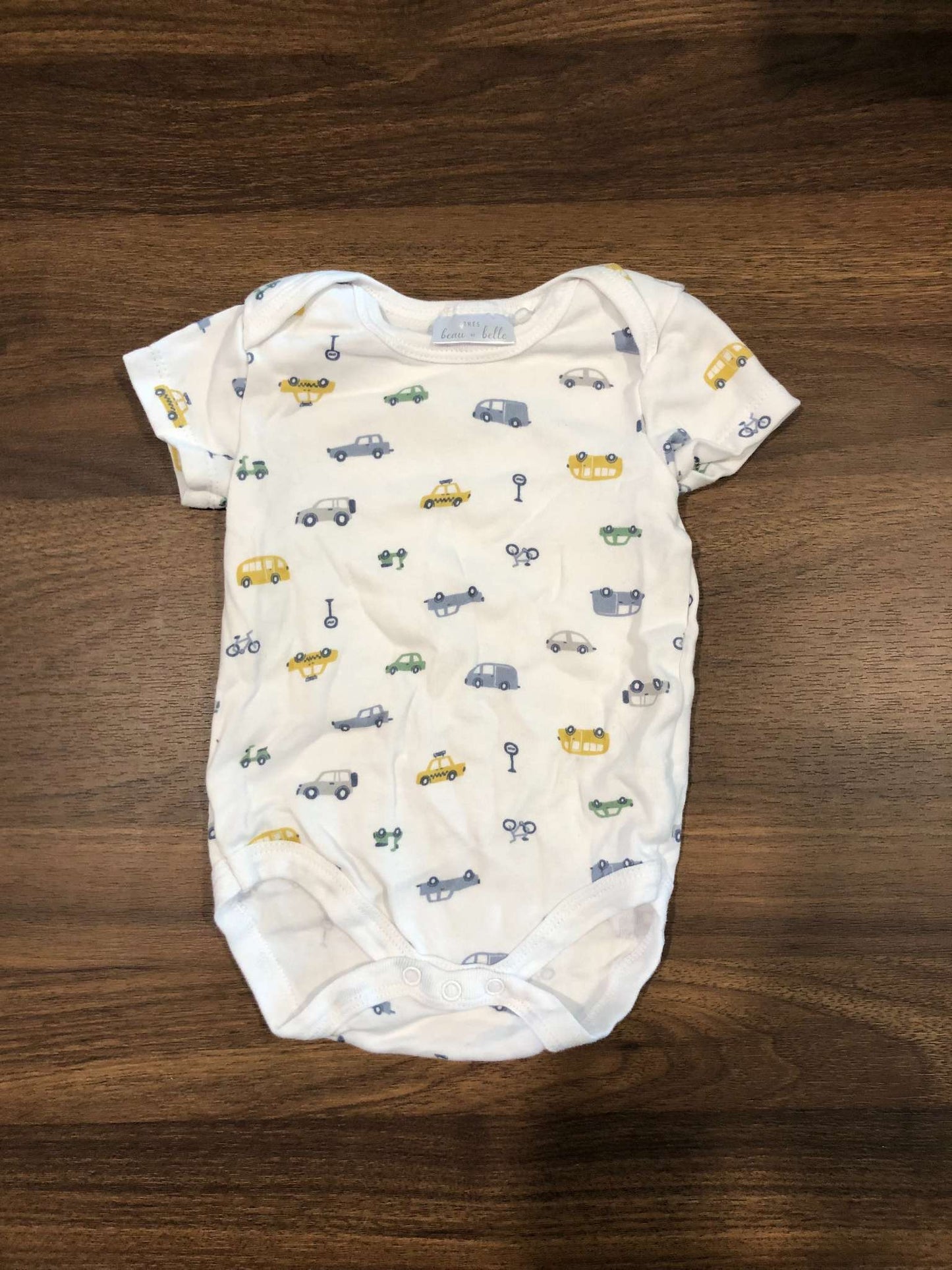 Baby Beau & Belle Short Sleeve Bodysuit Bundle, 3 pieces, 6-9M, Kids 9 Month (6-9M)