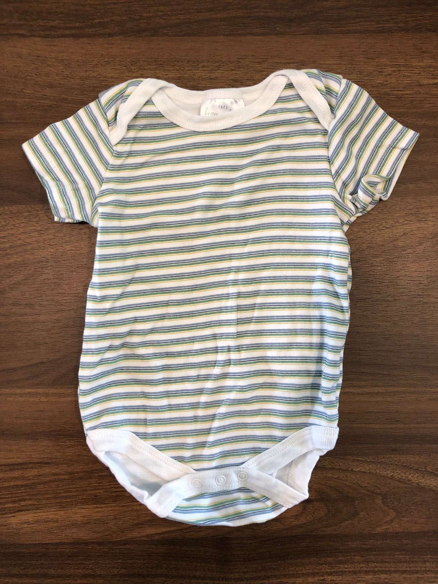 Baby Beau & Belle Short Sleeve Bodysuit Bundle, 3 pieces, 6-9M, Kids 9 Month (6-9M)