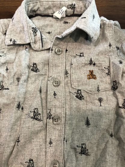 Gap Baby Boy Outfit Set, Long sleeve button up shirt and pants,  6-12M, Kids 12 Month (9-12M)