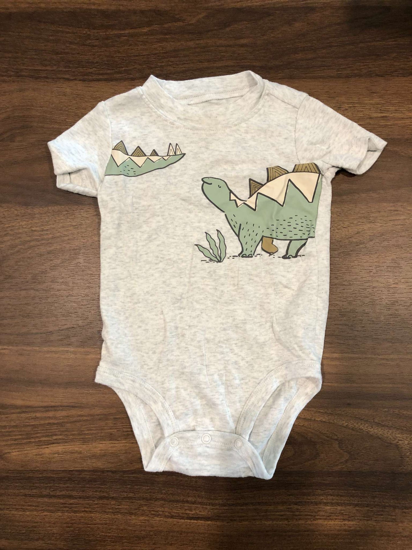 Carter's Short Sleeve Body Suit, Dino print, 12M, Kids 12 Month (9-12M)