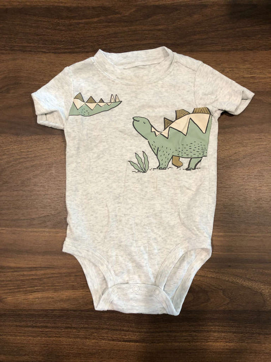 Carter's Short Sleeve Body Suit, Dino print, 12M, Kids 12 Month (9-12M)