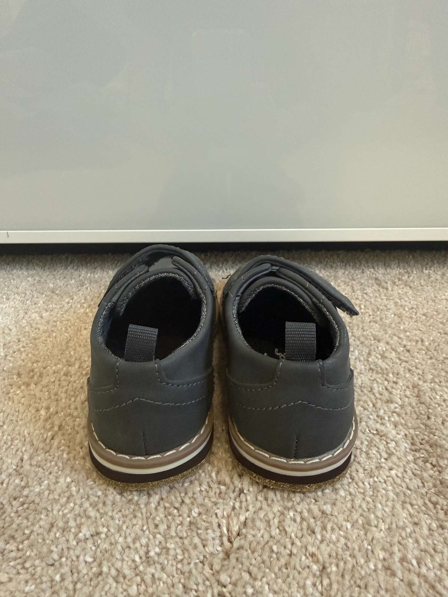 Cat & Jack Toddler Boy Suede Dress Shoes, Grey, Size 7, Shoes 7 (Walkers:12-24 mth)