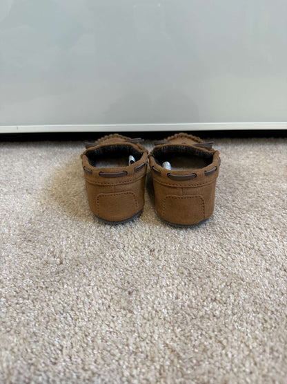 Cat & Jack Toddler Boy Brown Moccasin Slippers, Size 7, Shoes 7 (Walkers:12-24 mth)